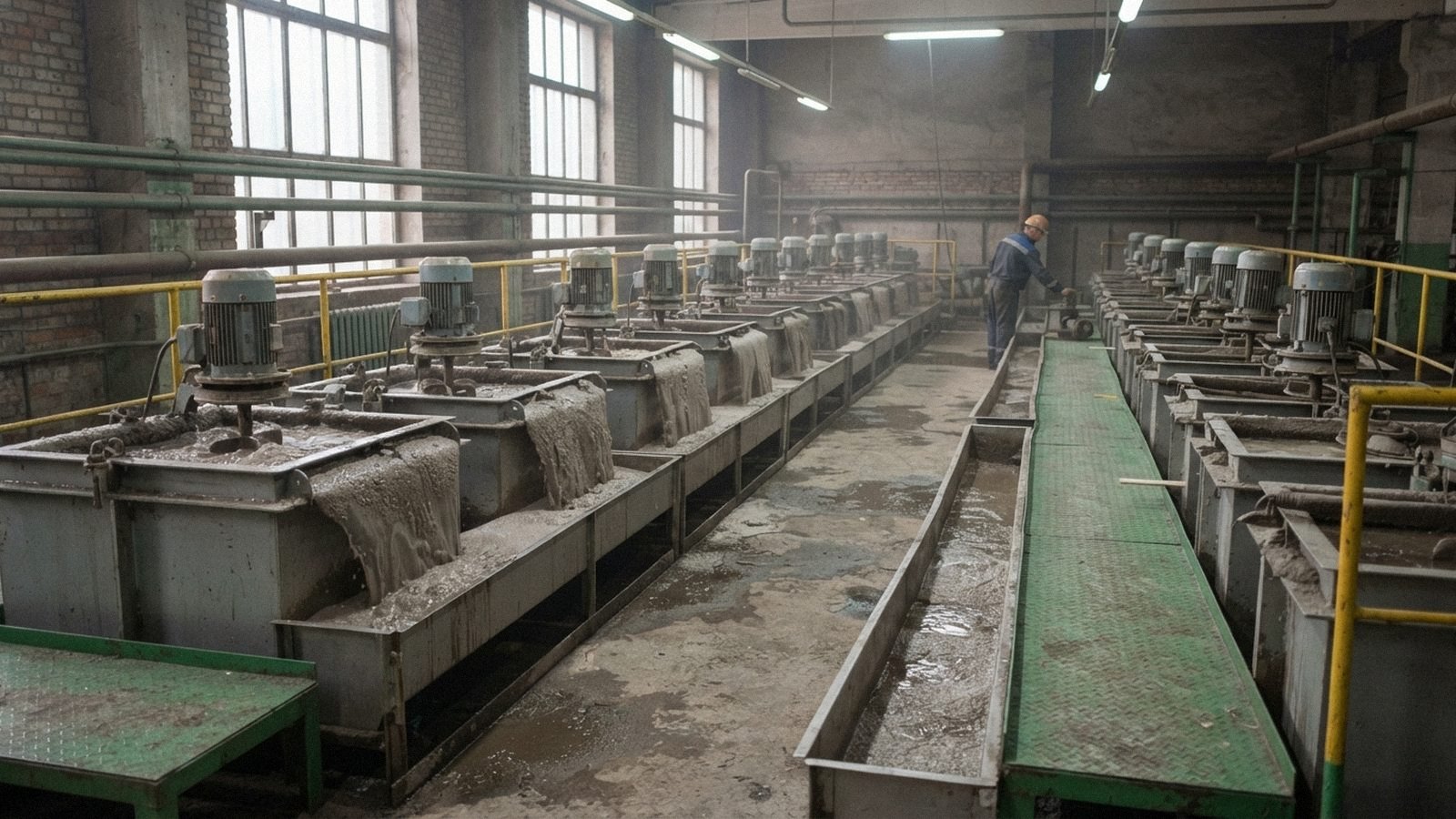 Flotation cells in the Sary-Bulak mill